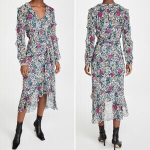 Veronica Beard Anoki floral-print silk-chiffon midi dress